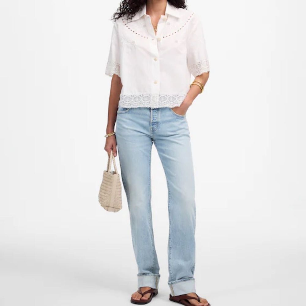 NWT Madewell Jeans The Dean Easy Straight Jean 23‎